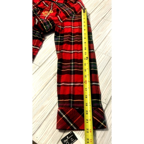 Lauren Ralph Lauren Sleepshirt Womens Medium Plaid Flannel Button Up Embroidered - Picture 8 of 8